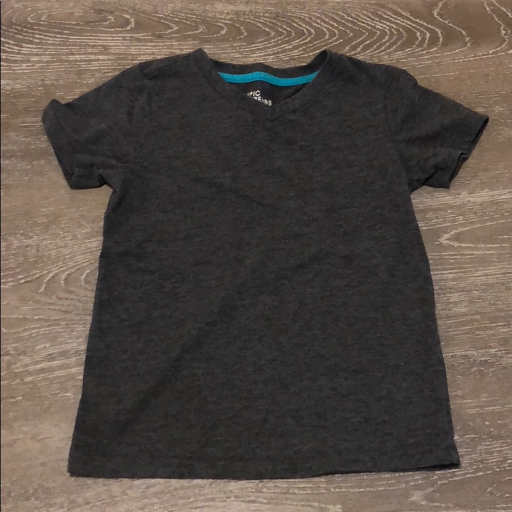 Grey V-Neck Tee